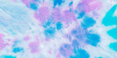 Pink Tie Dye Stripe. White Beach Watercolor.