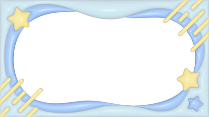 ぷっくりフレーム青cs2 1920x1080