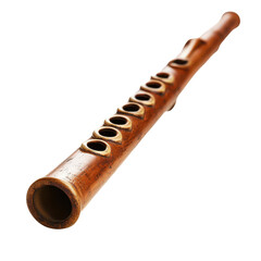 Naklejka premium Wooden Flute , isolated, transparent background, white background, no background