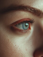 Obraz premium Woman's Blue Eye Close-Up,