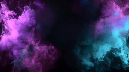 Mystical Purple and Blue Fog on Dark Background