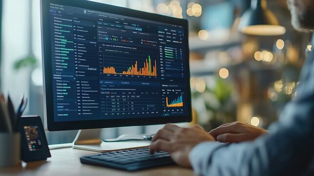 Business marketing analytics professional creating dashboards and reports that visualize campaign performance.