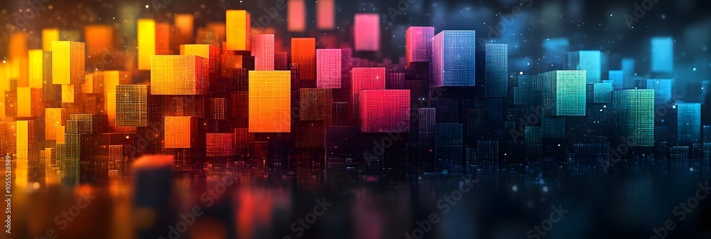 Aufkleber vibrant and colorful communication industry conceptual background with modern graphic patterns,digit