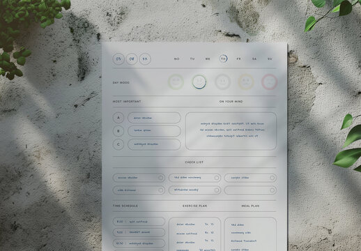 Daily Planner With Pastel Smileys