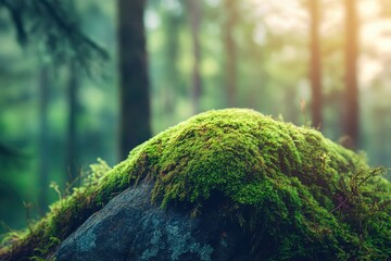 Forest Rock with Moss