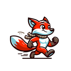 Modern fox character mascot. Isolated vector illustration