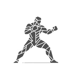 Obraz premium Mixed martial art fighter vector illustration 