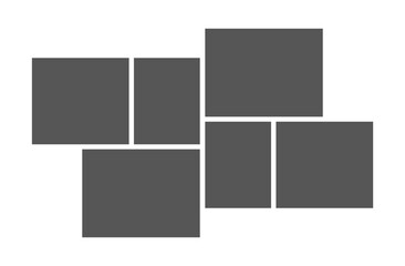 Photo collage frames composition for interior design. Vector layout collage.