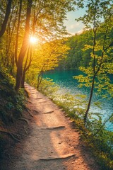 Obraz premium Path to Water's Edge