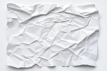 Obraz premium Crumpled white paper texture background.
