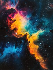 Obraz premium Colorful Galaxy Stars
