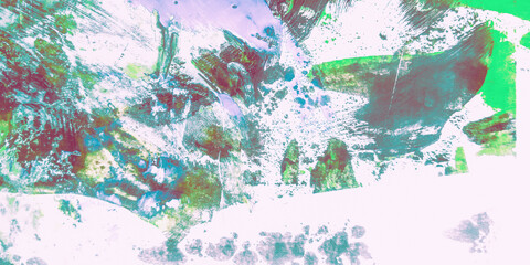 Water Color Isolated. Multicolour Acryl Stroke.