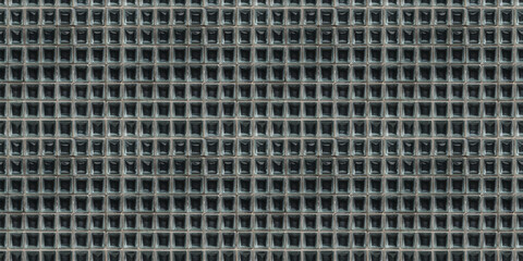 Fototapeta premium A seamless texture of square glass blocks: uniform in shape and size, creating a structured look: the texture should emphasize order and modernity, ideal for architectural designs
