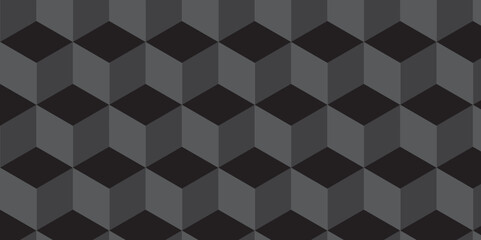 	
Seamless dark black geometric cube creative concept triangle overlapping overlap square technology background. geometric digital cubes fabric and wallpaper grid block texture background.