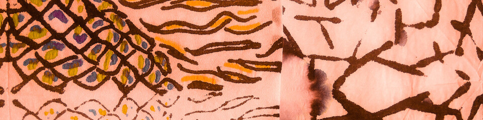 Multi Snake Graphic Watercolor. Retro Cheetah