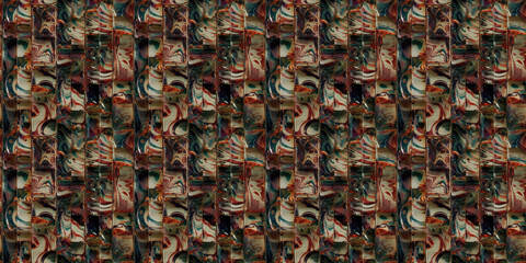 A seamless texture of art glass blocks: featuring swirling colors and abstract patterns: the texture should inspire creativity and artistic expression, perfect for unique applications
