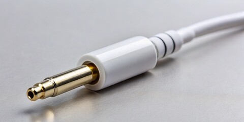 Fototapeta premium Headphone jack is isolated on a white background