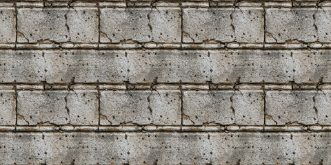 A close-up of stone with natural wear, featuring small cracks and faded colors in gray and white