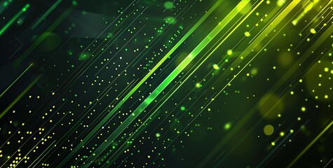 Obraz premium Abstract Green and Yellow Diagonal Lines