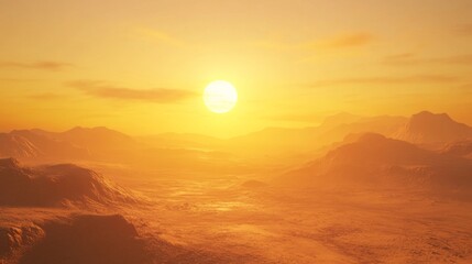 Fototapeta premium A breathtaking view of a desert landscape at sunset.
