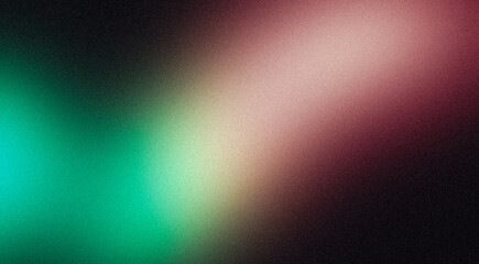 Elegant color gradient texture background. Abstract dark magenta green black color grainy gradient, vibrant, soft, rough, grungy, glowing colors, noise texture, website header, poster, cover