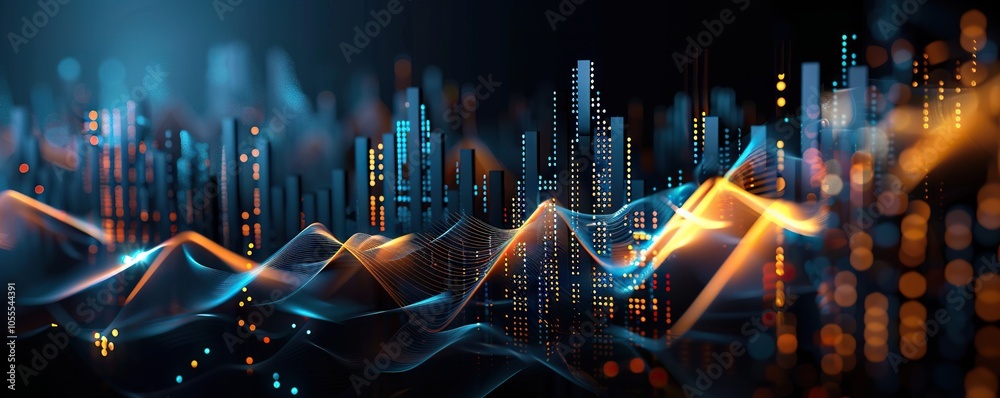 Poster digital background perfect for tech processes, neural networks, artificial intelligence, data transf