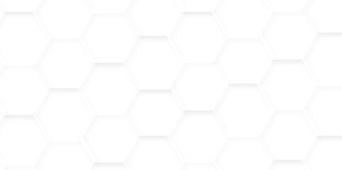 Abstract background with hexagonal geometric hexagon polygonal pattern background. 3d seamless bright white web cell and triangle abstract honeycomb background. white and gray backdrop wallpaper.