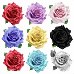 bouquet of roses with white background