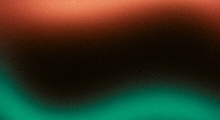 Elegant color gradient texture background. Abstract dark orange red green black color grainy gradient, vibrant, soft, rough, grungy, glowing colors, noise texture, website header, poster, cover