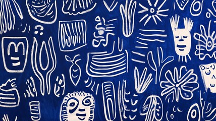 Naklejka premium drawing of navy blue