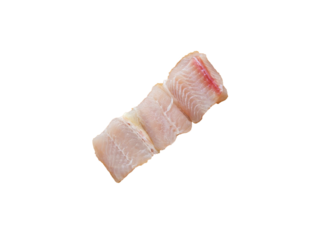 Fresh dolly fish sliced. on transparent background