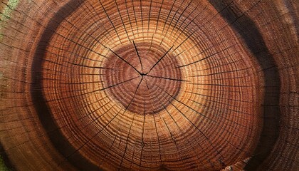 Examining the intricate patterns and history of a tree through detailed concentric tree rings