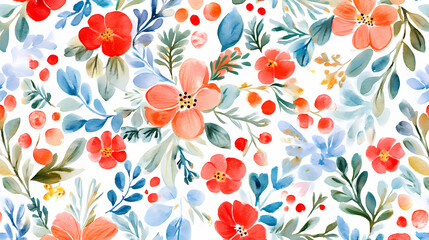 Fototapeta premium watercolor pattern christmas background