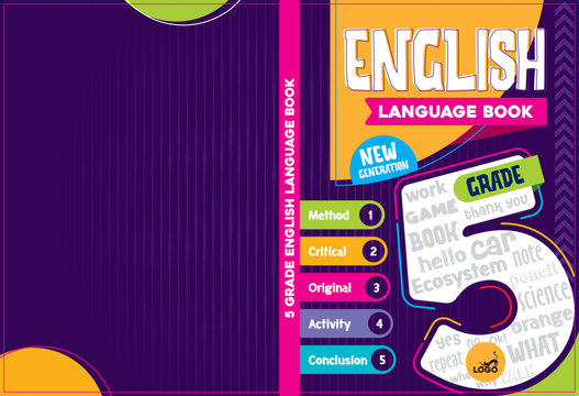 English book cover design adapted for educational books