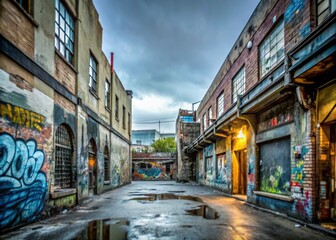 Fototapeta premium Urban Exploration: Capturing Abandoned Spaces and Hidden Gems in an Urban Landscape
