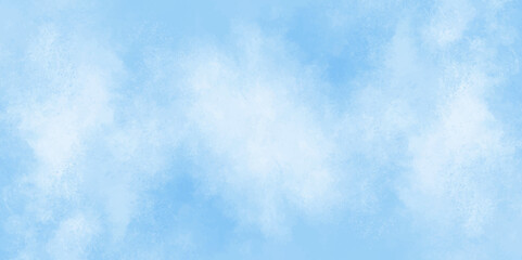 Abstract sky background. Blue and white Bright color sky. Sky with clouds. elegant design wallpaper.	