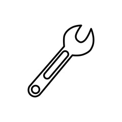 workshop key icon in black color