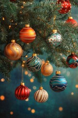 Fototapeta premium decoration ornament on Christmas tree.