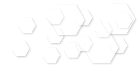 Abstract white background with hexagon and hexagonal background. Luxury white pattern with hexagons. abstract 3d hexagonal background with shadow. 3D futuristic abstract honeycomb mosaic background.