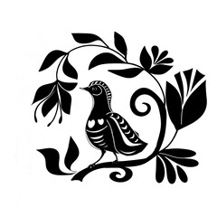 illustration of an elephant with flowers