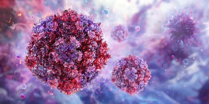 Parvovirus B19 virion, icosahedral capsid proteins. Canine parvovirus  virus structure. Intestinal, cardiac infectious diseases in animals, humans. Pet healthcare, vaccination. 3D medical illustration