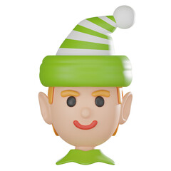 3D Render Illustration Joyful Elf Character for Fantasy and Holiday Themes