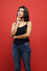 Brazilian woman wearing black shirt