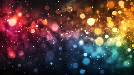 Mesmerizing Multicolored Firework with Fanned Sparkles on Rich Black Backdrop