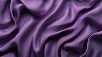 Fototapeta premium Violet wave patterned fabric representing the 2022 color trend Stylish textile backdrop with a textured surface viewed from above