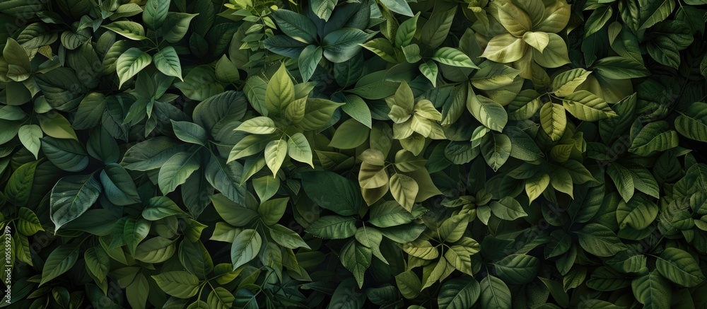 Canvas Prints copy space image featuring a varied assortment of light and dark green leaves