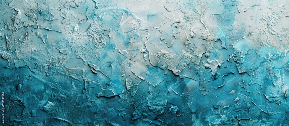 Poster abstract cyan stucco wall backdrop with a rough texture suitable for design with white areas for add