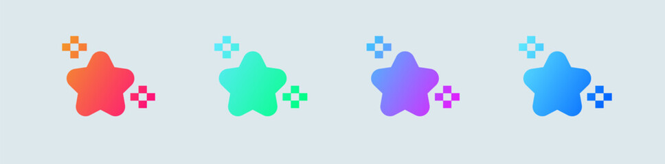 Obraz premium Popular solid icon in gradient colors. Fire signs vector illustration.