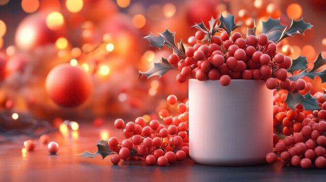 Explore Sparkling Centerpiece Ideas with Berries and Holly Festive Decorations for a Warm Holiday Charm, Enhance Celebrations with Nature-Inspired Creativity and Joyful Seasonal Elegance