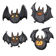 Vector illustration of bat as Halloween decoration element